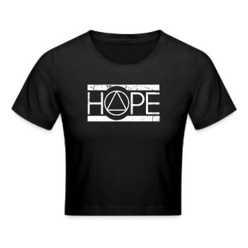 Sobriety Hope Recovery Alcoholics - Cropped T-Shirt - black - Front - Marisol (170cm)