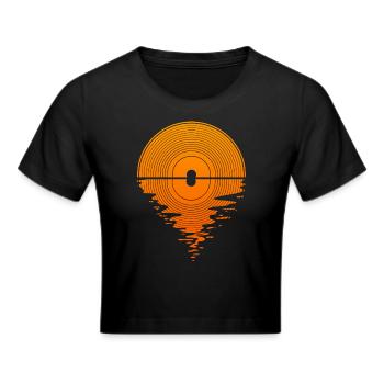 Vinyl Sunset Vinyl Record LP Audiophile - Cropped T-Shirt - black - Front - Marisol (170cm)