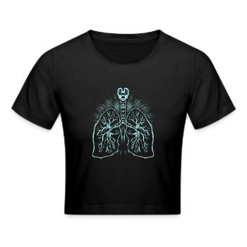 Anatomy of the lungs - Medicine - Cropped T-Shirt - black - Front - Marisol (170cm)