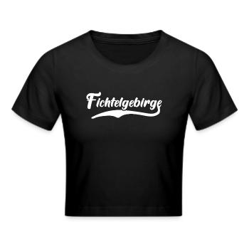 Fichtelgebirge Sprüche Fichtelgebirgler - Frauen Cropped T-Shirt - Schwarz - Vorne - Marisol (170cm)