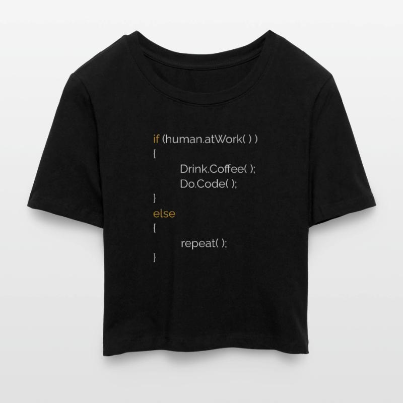 Programmeur Informaticien Café Cadeau C# Java Crop top