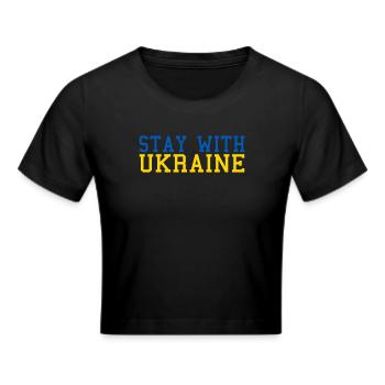 Ukraine Solidarité - Crop top - noir - Devant - Marisol (170cm)