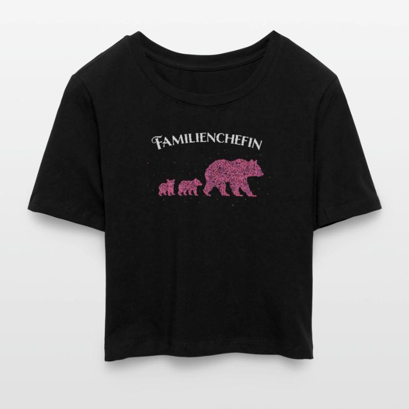 Mamabär Mama Mutter Muttertag Geschenk Frauen Cropped T-Shirt