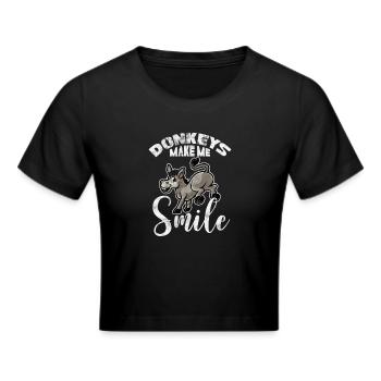 Donkey - Cropped T-Shirt - black - Front - Marisol (170cm)