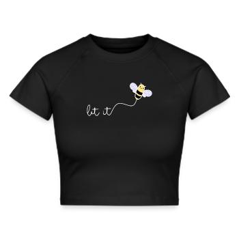 LET IT BEE - Protection de l’environnement Apiculteur Jeu de mots - Crop top - noir - Devant - Marisol (170cm)