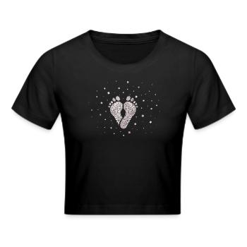 Foot Care Foot Feet Podiatrist - Cropped T-Shirt - black - Front - Marisol (170cm)