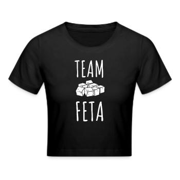 Feta Greek Feta Cheese Lover And Greek Foodlover - Frauen Cropped T-Shirt - Schwarz - Vorne - Marisol (170cm)