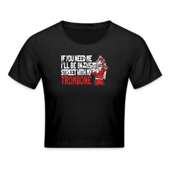 Posaune - Frauen Cropped T-Shirt - Schwarz - Vorne - Marisol (170cm)
