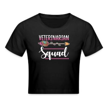 vet group - Cropped T-Shirt - black - Front - Marisol (170cm)