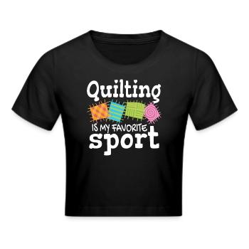 Sewing Quilting Quilting - Cropped T-Shirt - black - Front - Marisol (170cm)