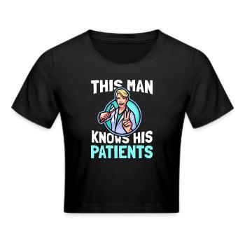 Zahnarzt Assistentin Zahnarzthelferin Zahnmedizin - Frauen Cropped T-Shirt - Schwarz - Vorne - Marisol (170cm)