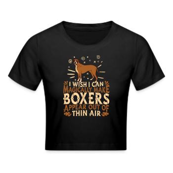 Boxer Dog - Cropped T-Shirt - black - Front - Marisol (170cm)