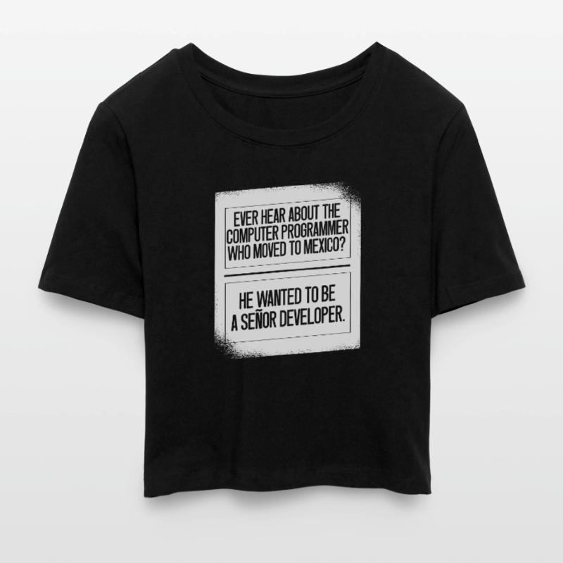 Programmierer Coder Software Entwickler Frauen Cropped T-Shirt