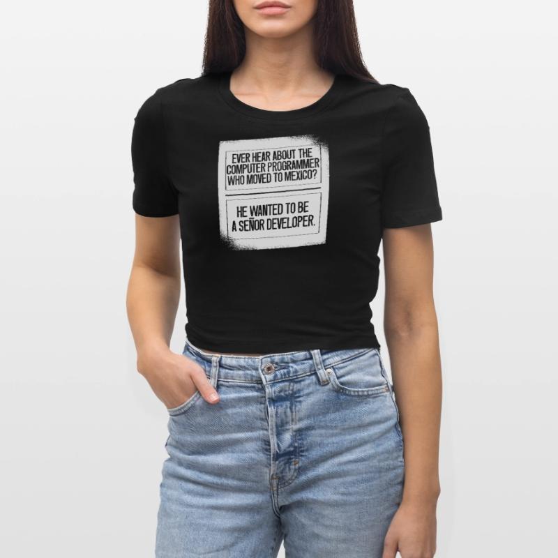 Programmierer Coder Software Entwickler Frauen Cropped T-Shirt
