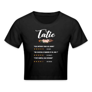tatie citation fleurs critique film tante tantine - Crop top - noir - Devant - Marisol (170cm)