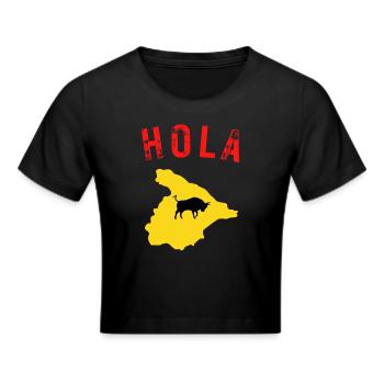 HOLA Bonjour Espagne été vacances - Crop top - noir - Devant - Marisol (170cm)