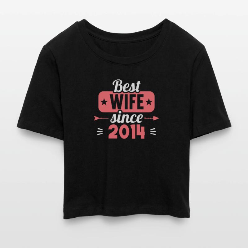 Beste Ehefrau Bester Ehemann seit 2014 Frauen Cropped T-Shirt