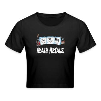 Fe Pb Hg Metal fans Musik Chemie Chemikanten - Frauen Cropped T-Shirt - Schwarz - Vorne - Marisol (170cm)