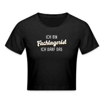 Fachlagerist - Frauen Cropped T-Shirt - Schwarz - Vorne - Marisol (170cm)