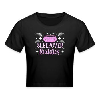 Übernachtungs Freunde Übernachtung Übernachten - Frauen Cropped T-Shirt - Schwarz - Vorne - Marisol (170cm)