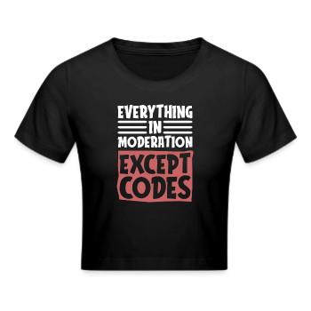 Programmeur, Codeur, Développeur de logiciels - Crop top - noir - Devant - Marisol (170cm)