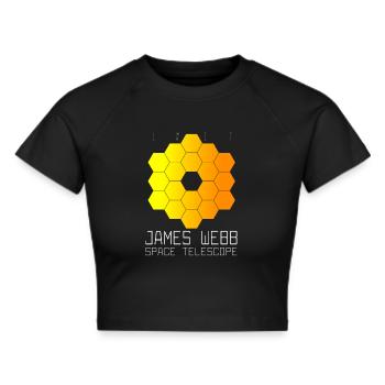 James Webb Space Telescope - Cropped T-Shirt - black - Front - Marisol (170cm)