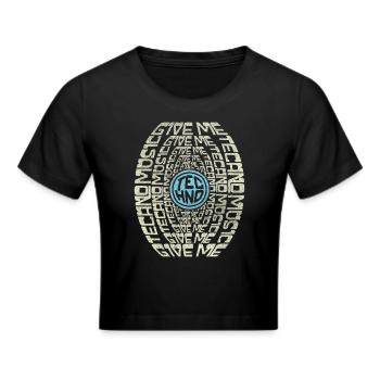 | de chemise Techno Graphique Text Graphic Donnez-moi de la musique techno - Crop top - noir - Devant - Marisol (170cm)