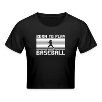 Baseball - Frauen Cropped T-Shirt - Schwarz - Vorne - Marisol (170cm)
