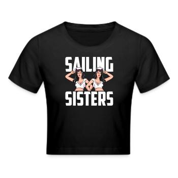 Seglen Segelboot Segler - Frauen Cropped T-Shirt - Schwarz - Vorne - Marisol (170cm)