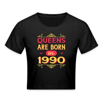 Les reines sont nées en1990 année de naissance - Crop top - noir - Devant - Marisol (170cm)