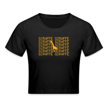Giraffe - Frauen Cropped T-Shirt - Schwarz - Vorne - Marisol (170cm)