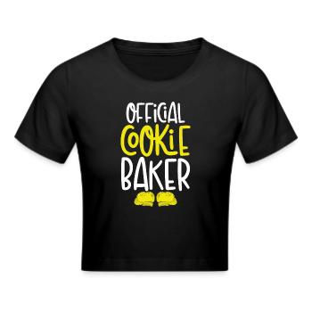 Official biscuit baker - Cropped T-Shirt - black - Front - Marisol (170cm)