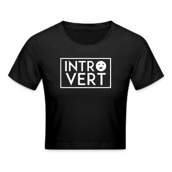 Introvertis Introvertis Sarcasme timide - Crop top - noir - Devant - Marisol (170cm)