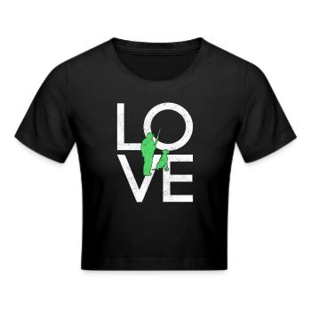 Hunt - Cropped T-Shirt - black - Front - Marisol (170cm)