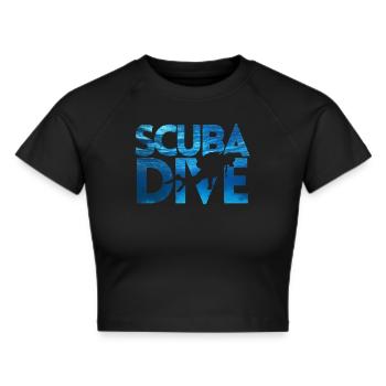 Apnea Diver Freediver Scuba Diver - Cropped T-Shirt - black - Front - Marisol (170cm)