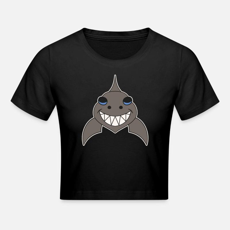 Shark - Cropped T-Shirt - black