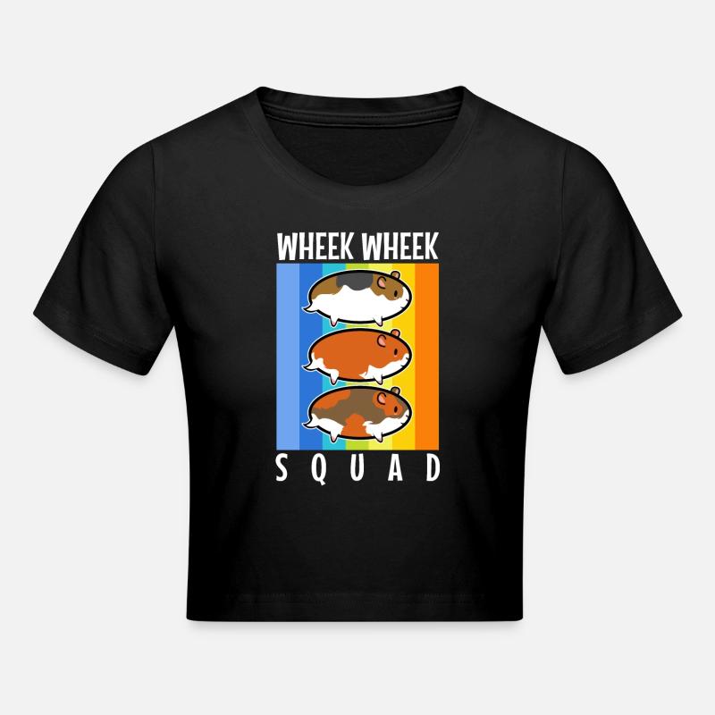 Wheek squad - Cropped T-Shirt - black