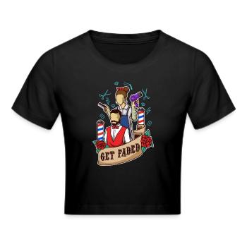 Get Faded Baber - Cropped T-Shirt - black - Front - Marisol (170cm)