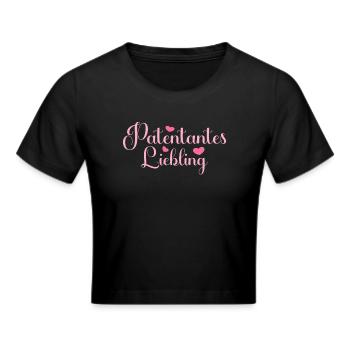 Patentantes Liebling Patenkind Baby Patentante - Frauen Cropped T-Shirt - Schwarz - Vorne - Marisol (170cm)