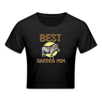 Beste Warzenschwein Mama - Frauen Cropped T-Shirt - Schwarz - Vorne - Marisol (170cm)