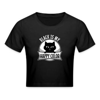 Le noir est ma couleur heureuse - Crop top - noir - Devant - Marisol (170cm)