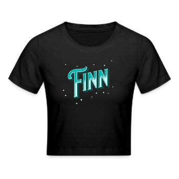 Finn Namen personalisiert - Frauen Cropped T-Shirt - Schwarz - Vorne - Marisol (170cm)