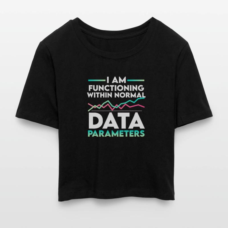 Parameters US Flag Computer Data Scientist Cropped T-Shirt