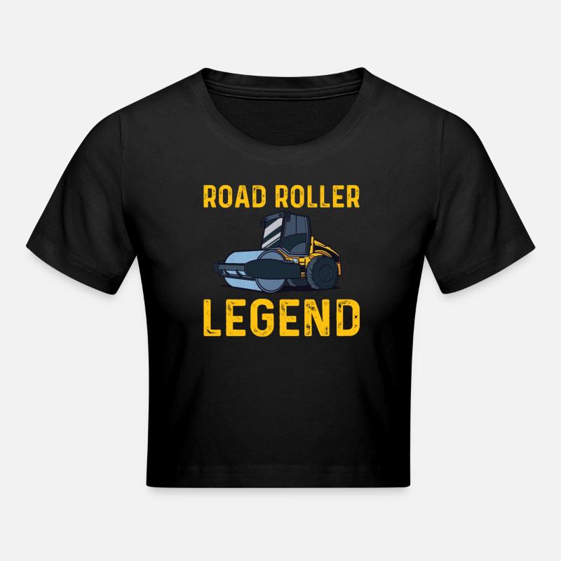 Roller Legend Road Builder - Cropped T-Shirt - black