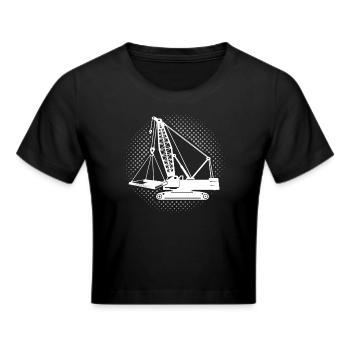 Crane operator Crawler crane Crane driver crane - Cropped T-Shirt - black - Front - Marisol (170cm)