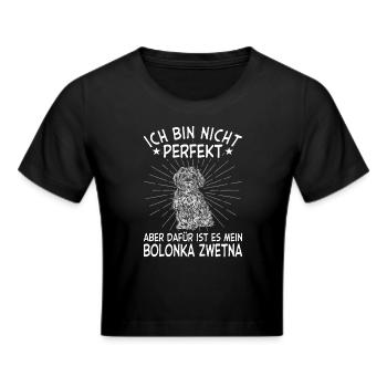 Bolonka Zwetna Geschenk Hunde - Frauen Cropped T-Shirt - Schwarz - Vorne - Marisol (170cm)