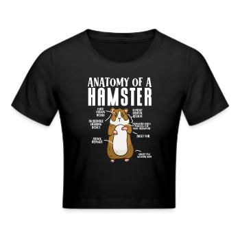 Hamster Geschenk Hamsterliebhaber - Frauen Cropped T-Shirt - Schwarz - Vorne - Marisol (170cm)