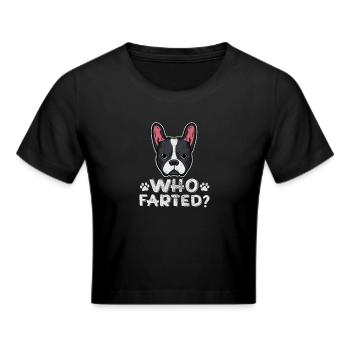 Boston Terrier - Cropped T-Shirt - black - Front - Marisol (170cm)