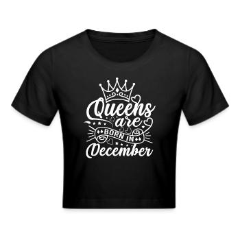Frau Geburtstag Dezember Geschenk Mädchen Freundin - Frauen Cropped T-Shirt - Schwarz - Vorne - Marisol (170cm)