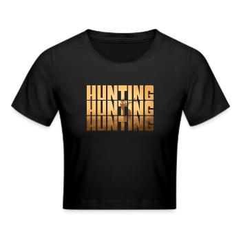 Hunt - Cropped T-Shirt - black - Front - Marisol (170cm)